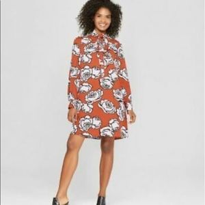 Who What Wear Retro Romance Long-Sleeve Dress